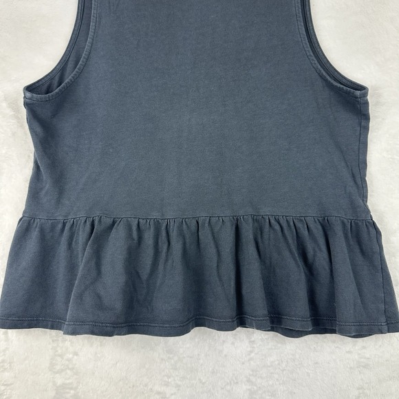 American Eagle Womens Black Tank Cropped Peplum Top Shirt Sz S - Picture 13 of 14